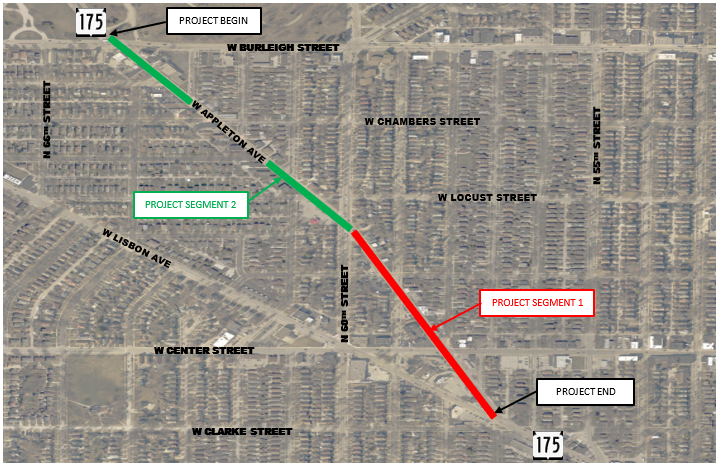 Appleton - Lisbon to Burleigh Project Map