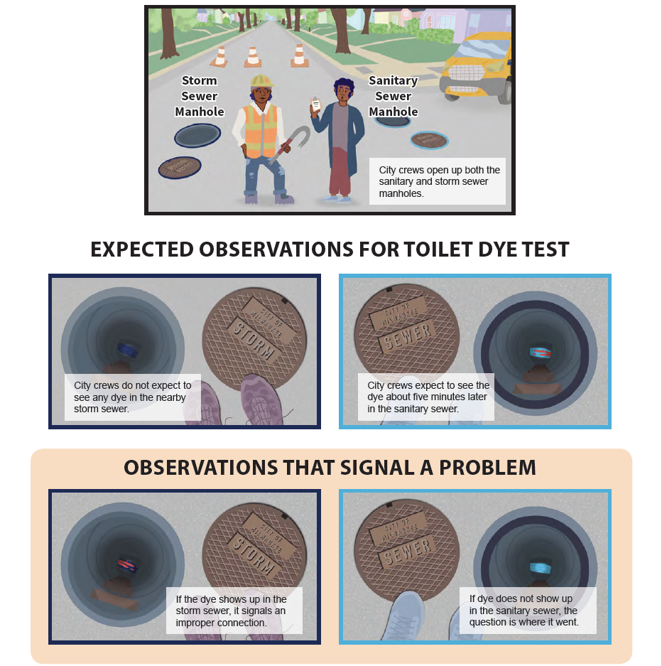 What can a Toilet Dye Test tell us about water from a home’s pipes?