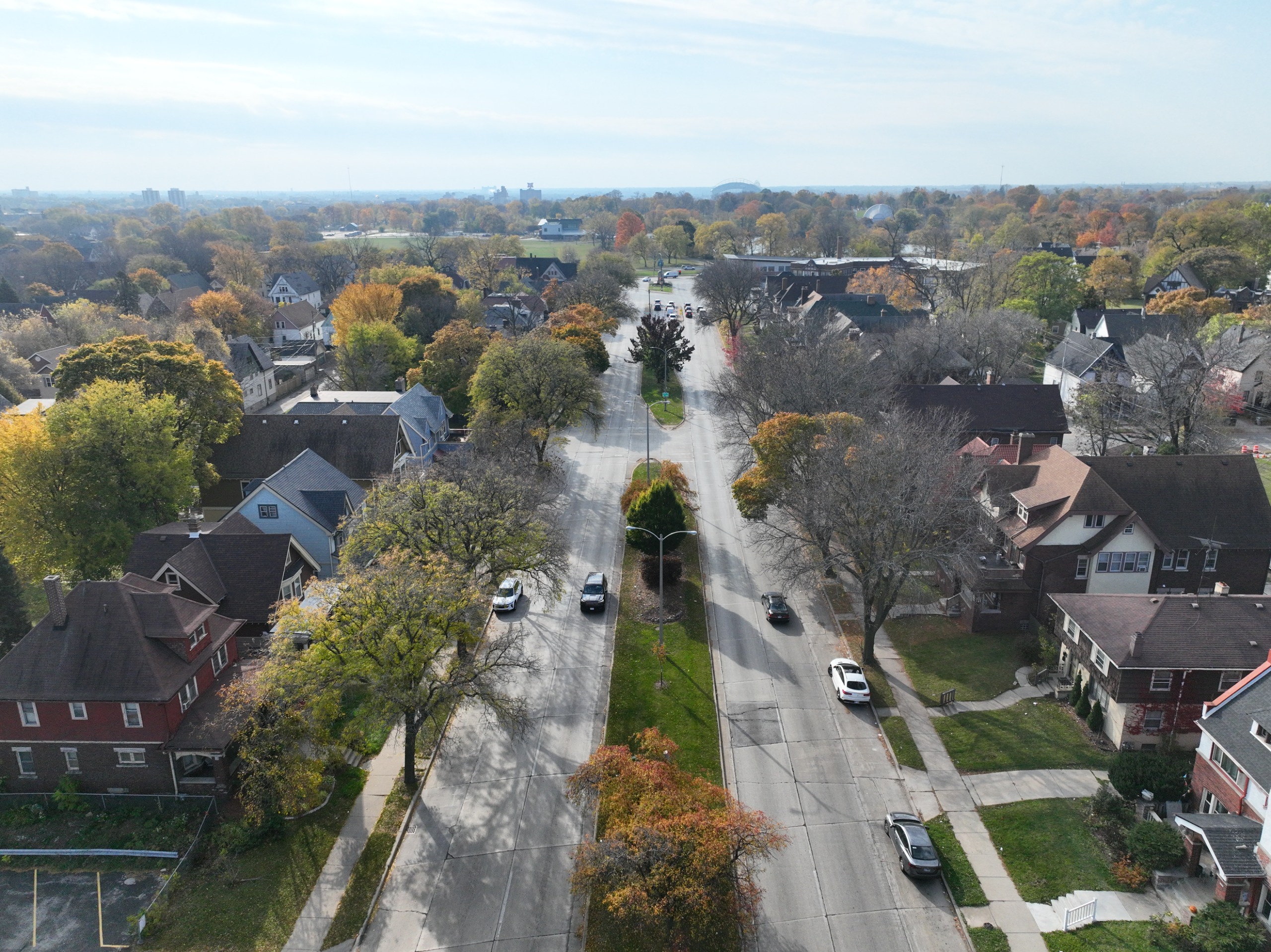 Sherman Boulevard looking south to Washington Park