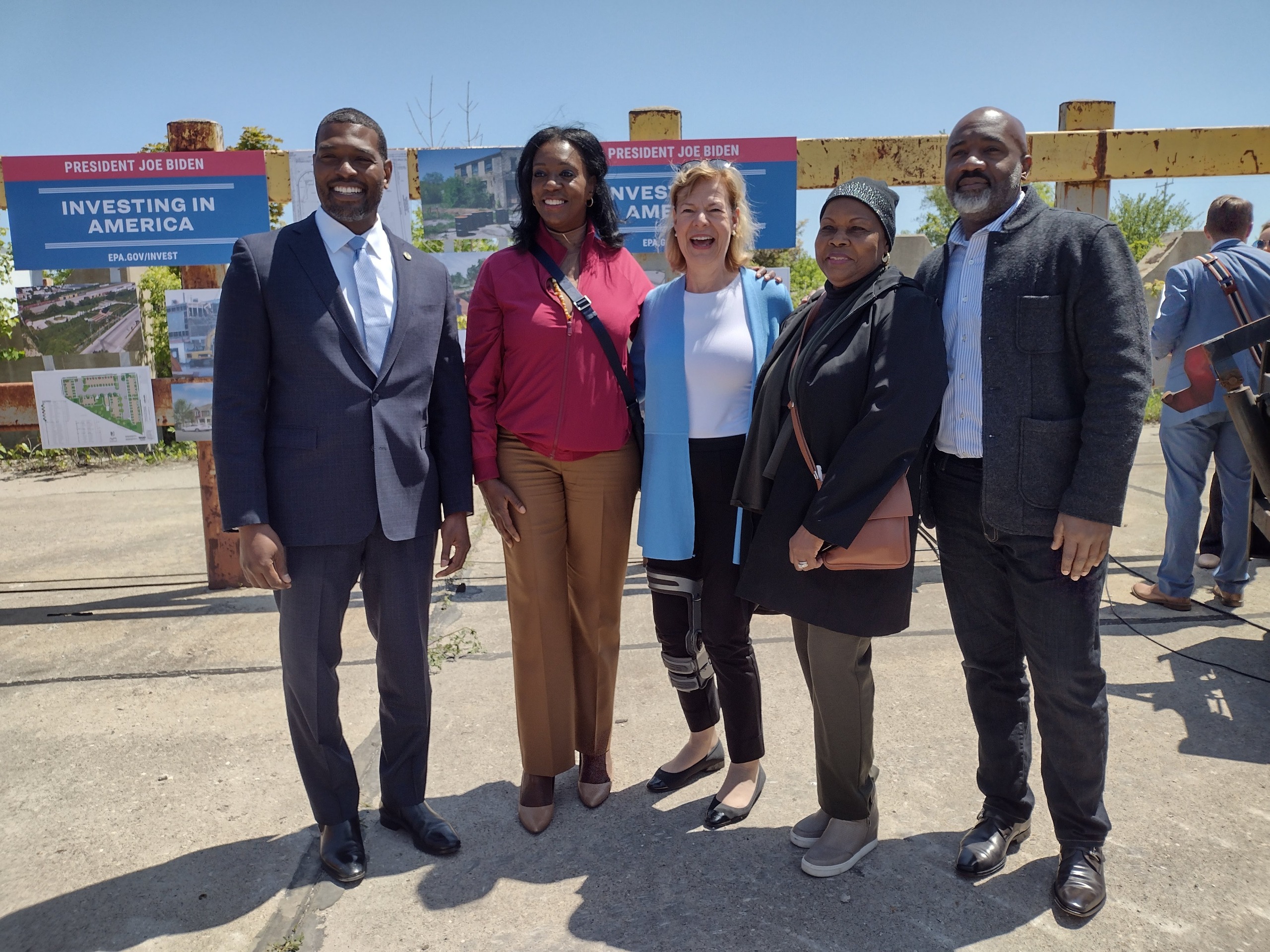 Officials and community partners at EPA grant award annoucement