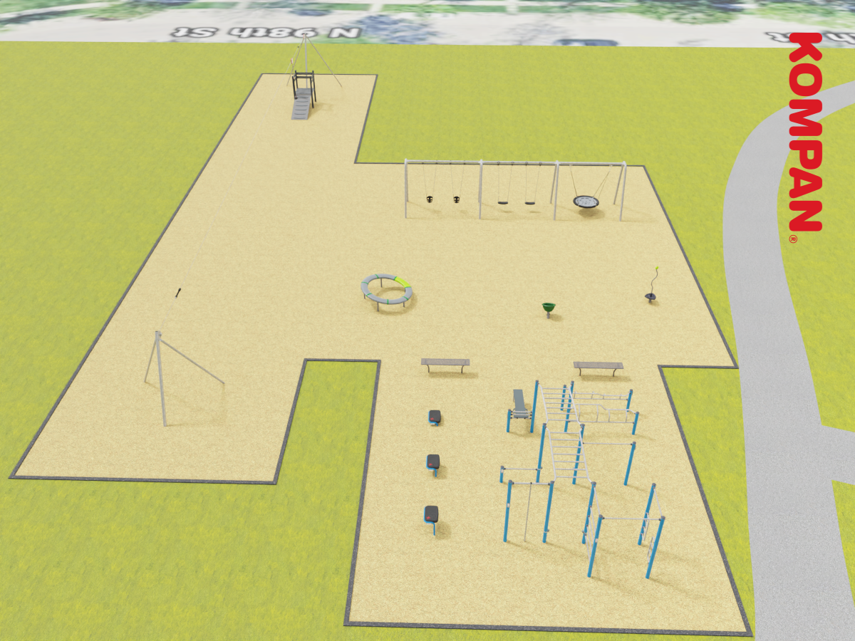Zip Line with Fitness Area