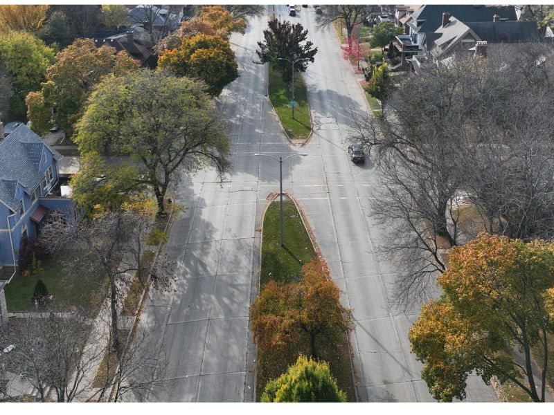 Existing view of N Sherman Boulevard